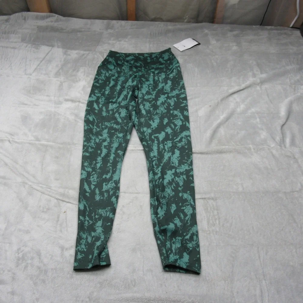 Nike One Leggings Womens Small Green Dri-Fit High Rise 7/8 Crop Training $70 NEW